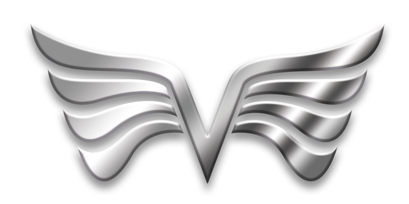Vogel Log silver wing logo